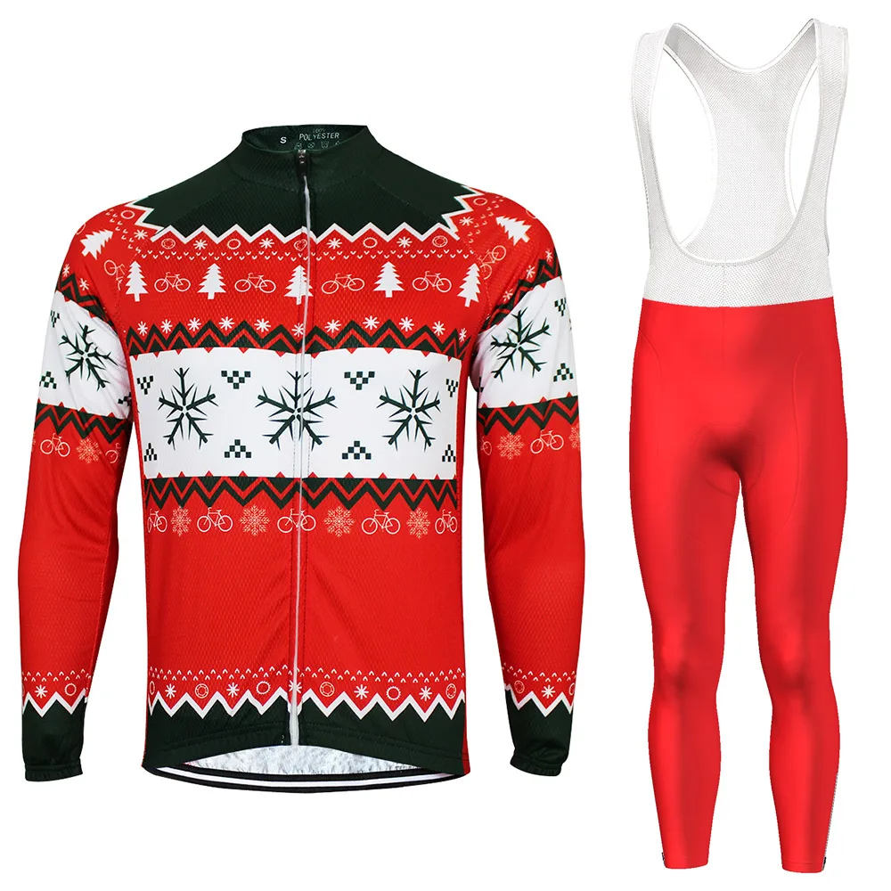 

HIRBGOD Long sleeve Cycling Jersey Suit Summer Breathable Bib Pants Ropa Ciclismo Bicycle Clothing MTB Bike Men Clothes,FT082-02