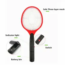 Electric Fly Swatter Handheld Electronic Swat Bug Mosquito Insect Wasp Zapper Killer