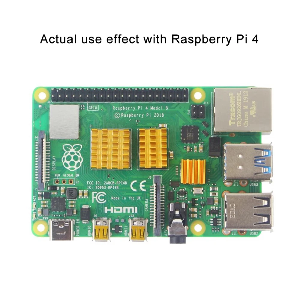 Raspberry Pi 4 радиатор 3 шт. алюминиевый радиатор комплект для охлаждения кулер