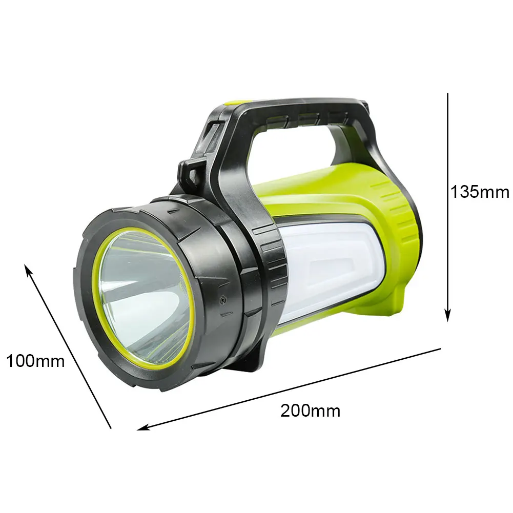 Portable Flashlight Spotlight Waterproof Multifunction Lantern Battery Powered LED Bulb Torch USB Rechargeable Ergonomic Outdoor