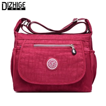 

DIZHIGE Famous Brand Ladies Girls Messenger Bags Nylon Satchel Shoulder Bag Large Capacity Shopping Crossbody Bag For Women 2019