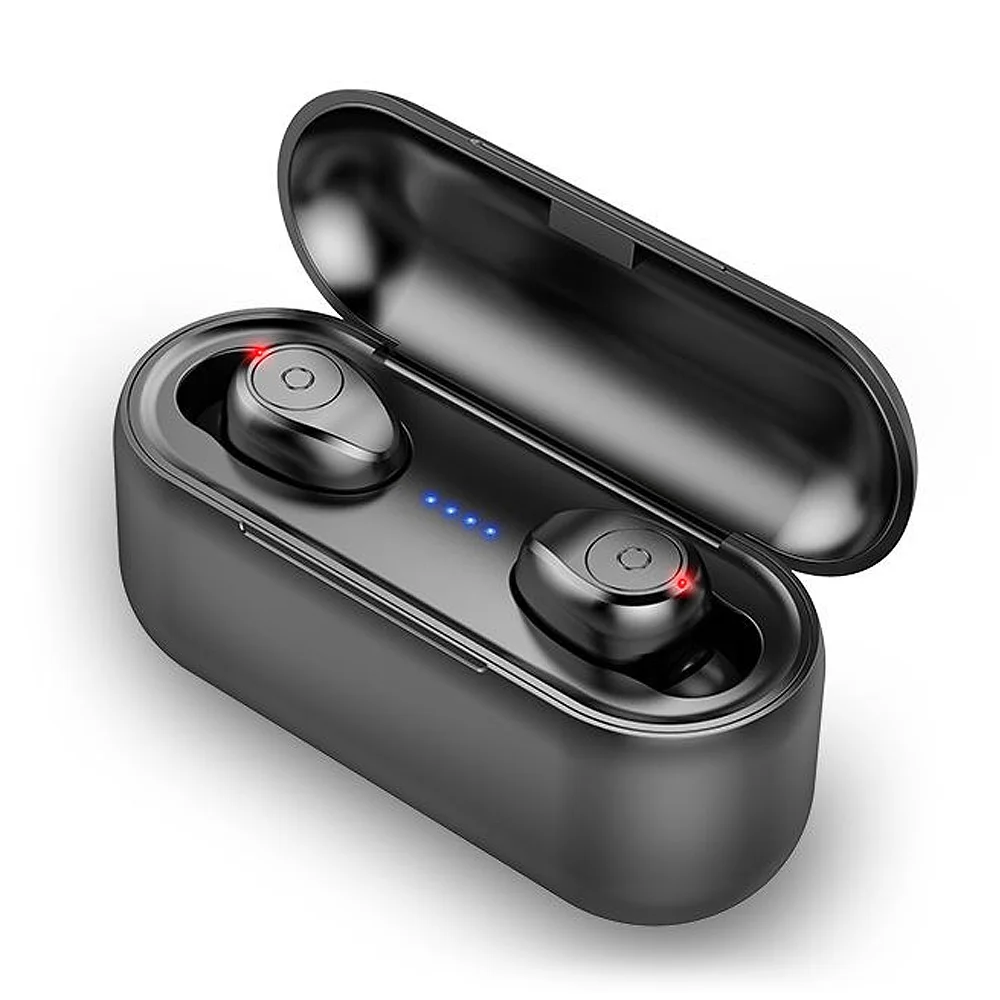 Indicator light TWS Bluetooth 5,0 наушники светодиодные Беспроводные наушники шумоподавление стерео гарнитура наушники с зарядным устройством для смартфона - Цвет: Indicator light