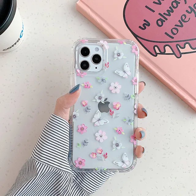 beautiful pink butterfly fresh flower Phone Case For iphone Tweggo