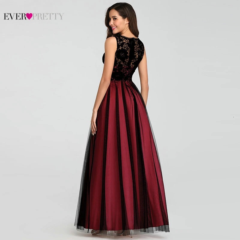 Black Prom Dresses 2020 Ever Pretty Elegant A Line O Neck Sleeveless Lace Long Formal Party Guest Gowns Plus Size Robes De Bal Black Prom Dresses 2020 Ever Pretty Elegant A Line O Neck Sleeveless Lace Long Formal Party Guest Gowns Plus Size Robes De Bal