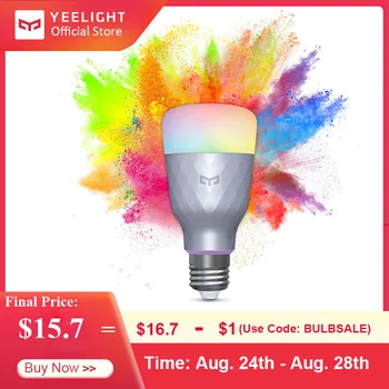 New Release Yeelight 1SE E27 6W RGB Smart LED Bulb Wireless Voice Control Colorful Light 650lm 100-240V Support Google Home