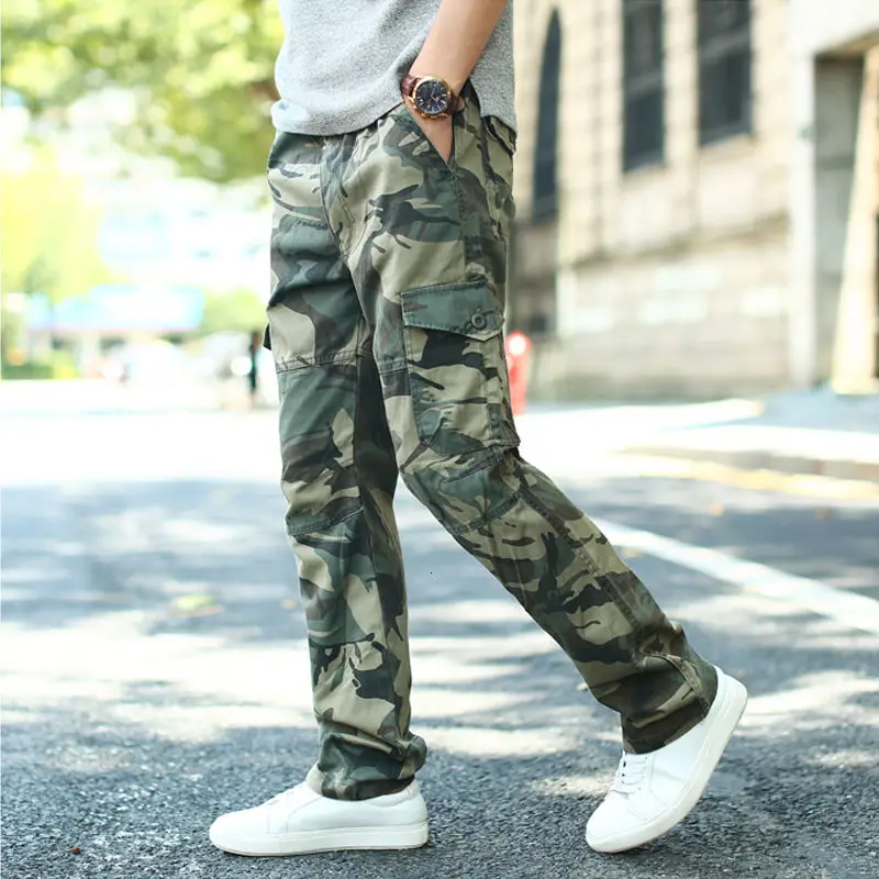 

Men's casual pants 2020 autumn and winter new multi-pocket cotton camouflage overalls young people personality fashion clothing