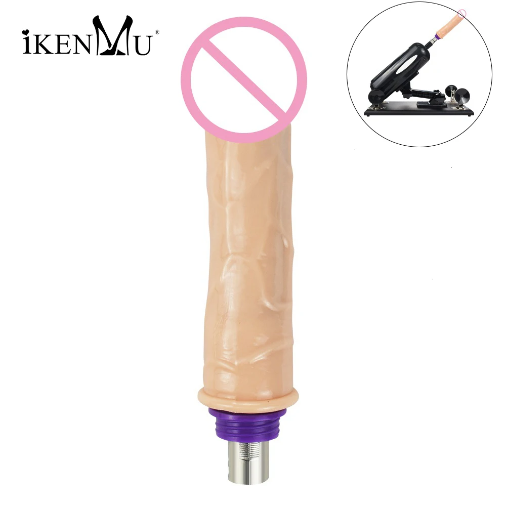 iKenmu Well Made Dildo Attachments Sex Machine Attachments Silicone Dildo for 3XLR Connector Sex Machine Accessories Dildo