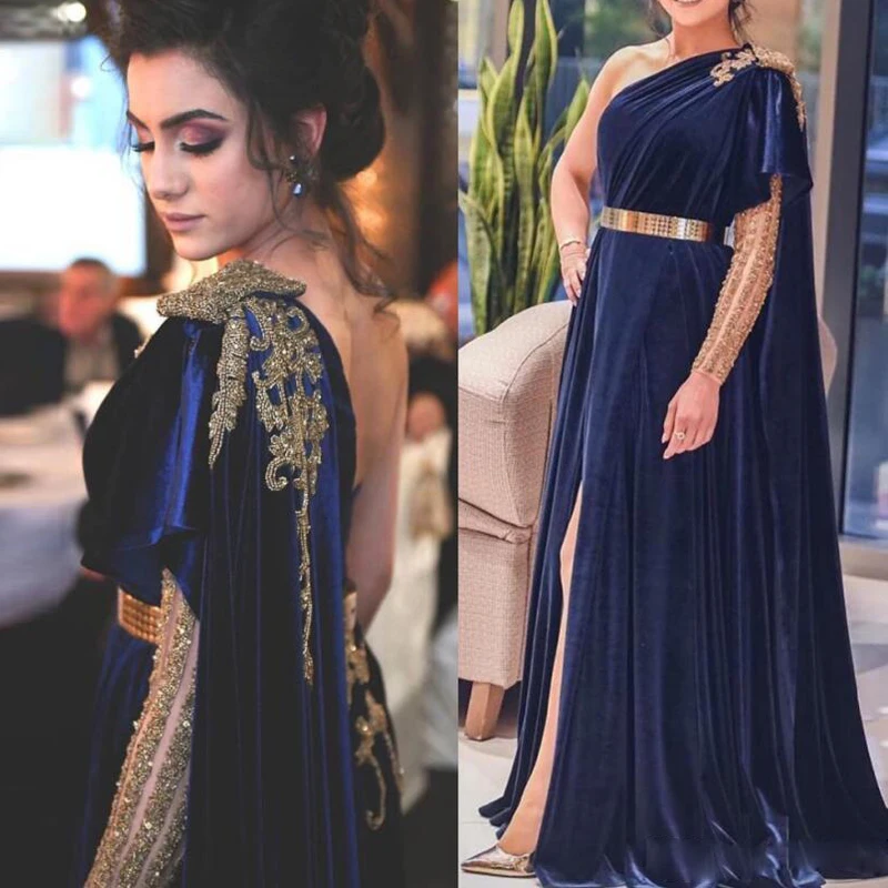 

Plus Size Evening Dresses Gown Long 2020 Moman Party Formal Prom Blue Dress