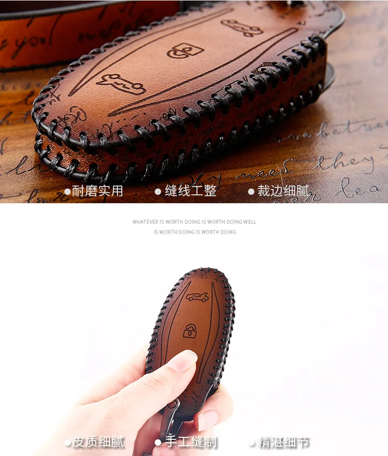 Ceny Akcesoria samochodowe prawdziwej skóry samochodu Auto zdalnego kluczowym przypadku osłona z uchwytem skóry powłoki dla Tesla Model S Model X