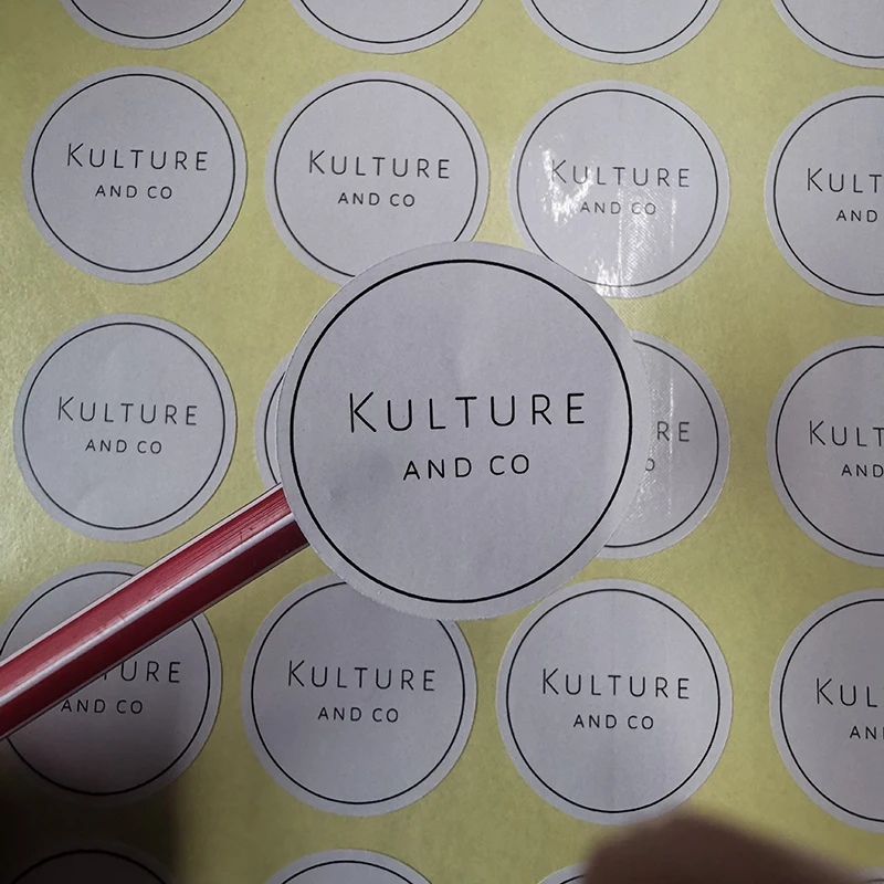 Custom Stickers 100PCS 2-15cm Customized LOGO Favors Boxes Labels Text Photo Wedding Kraft Clear Gold