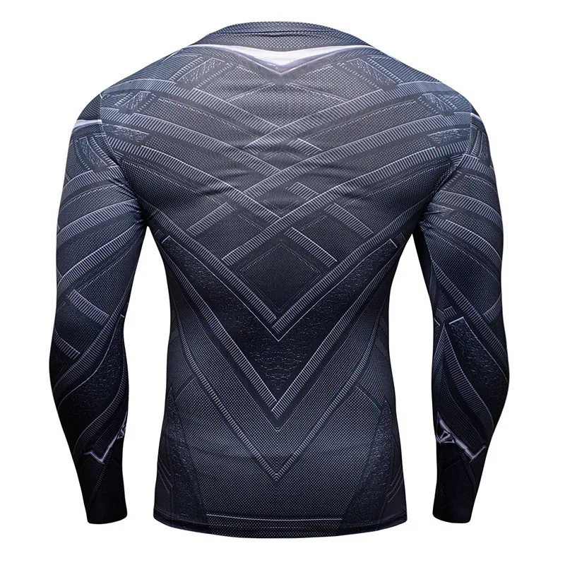 Человек-паук компрессионные футболки Рашгард держать Fit фитнес с длинным рукавом базовый слой кожи плотные эластичные футболки для тяжелой атлетики мужские рубашки