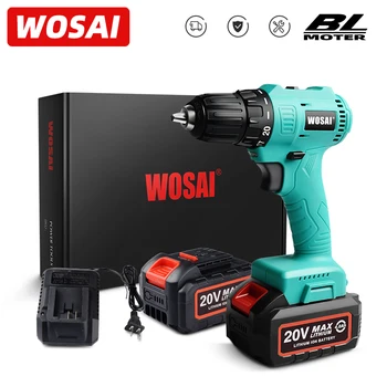 

WOSAI 20V DY-SER Brushless Electric Drill 62NM Lithium-Ion Battery Cordless Screwdriver Mini Electric Power Drill Screwdriver