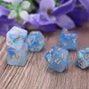 7pcs D20 Polyhedral Dice Glitter Double Colors 20 Sided Dices Table Board Game ► Photo 3/6