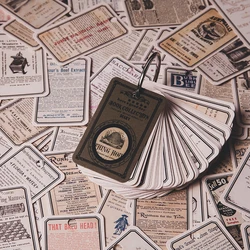 Lot de 100 cartes autocollantes Vintage rétro, en carton blanc, pour décoration, papeterie, bloc Notes 