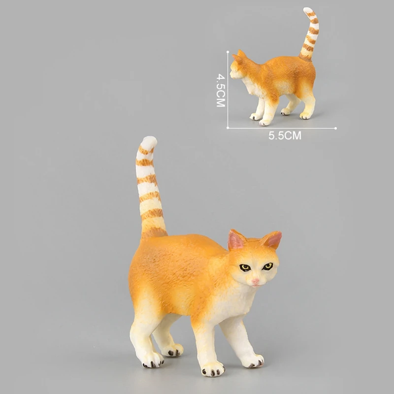 Simulation Mini Cat Animal Model Toys Small Plastic Figures Home Decor Figurine Decoration Accessories For Kids Toys