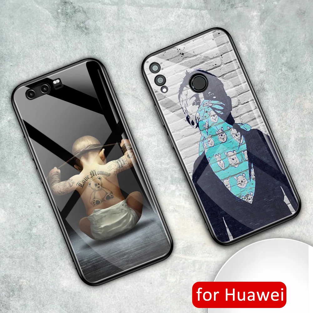 Чехол Little boy для Huawei honor 10 lite стеклянная задняя крышка 9 чехол 8x max 20 20i v9 v10 v20 play note
