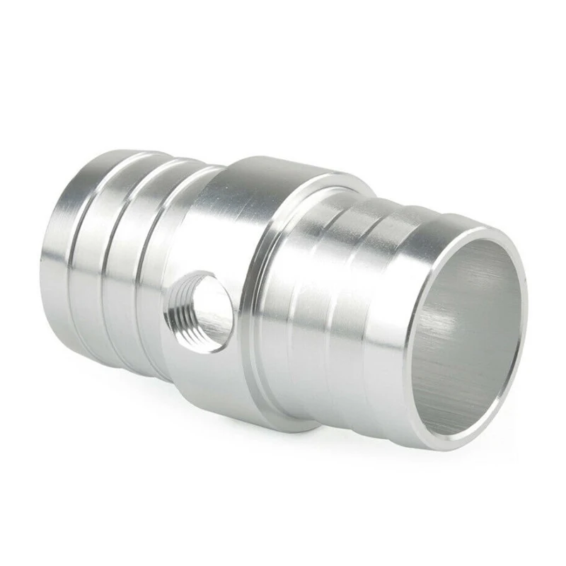 Aluminum 1 Hose Connector Fitting With 1/8 NPT Steam Port Top Radiator Hose Adapter LS