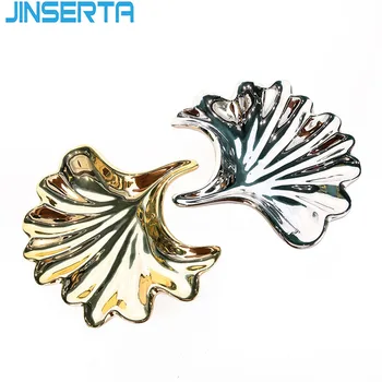 

JINSERTA Marbled Ceramic Storage Tray Jewelry Display Plate Dessert Fruit Plate Earrings Rings Cosmetic Desktop Sundries Tray