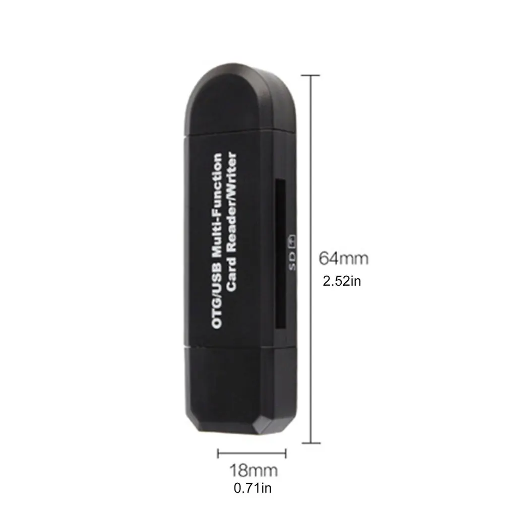 2 в 1 USB OTG кард-ридер высокоскоростной USB 2,0 Универсальный кард-ридер для Android телефон компьютер USB интерфейс