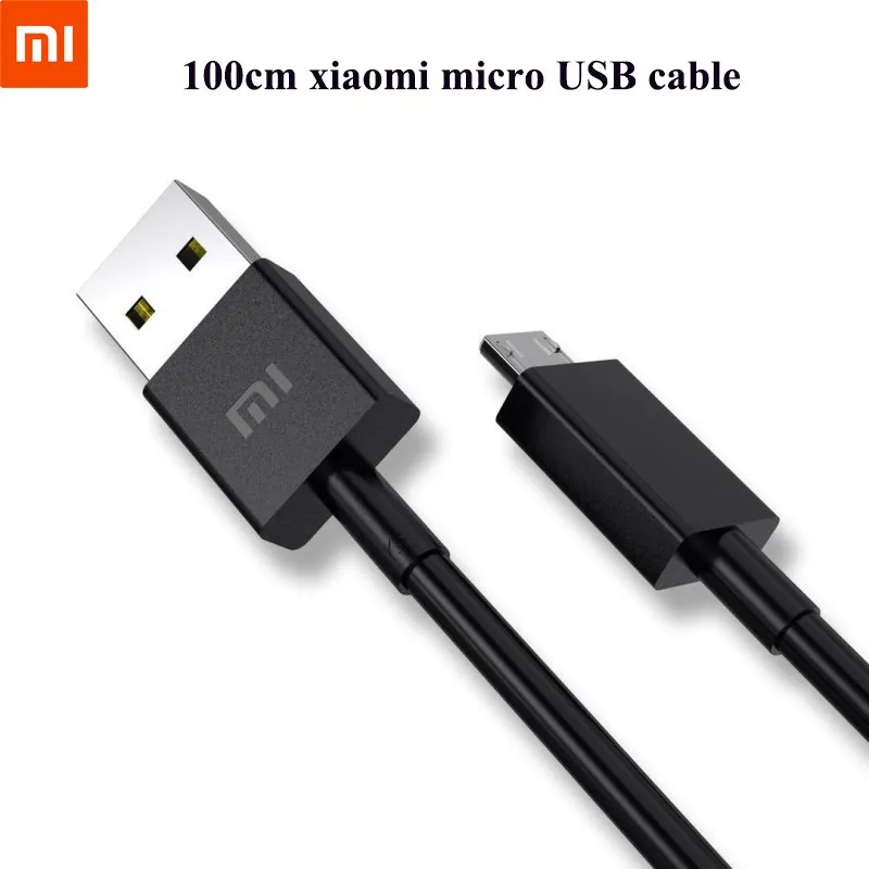Xiaomi быстрое зарядное устройство кабель usb 3,1 micro usb 100 см Дата линия для redmi S2 a2 2A 4A 4X 5A 5 plus 6 pro 6A Note 4 5 и логотип