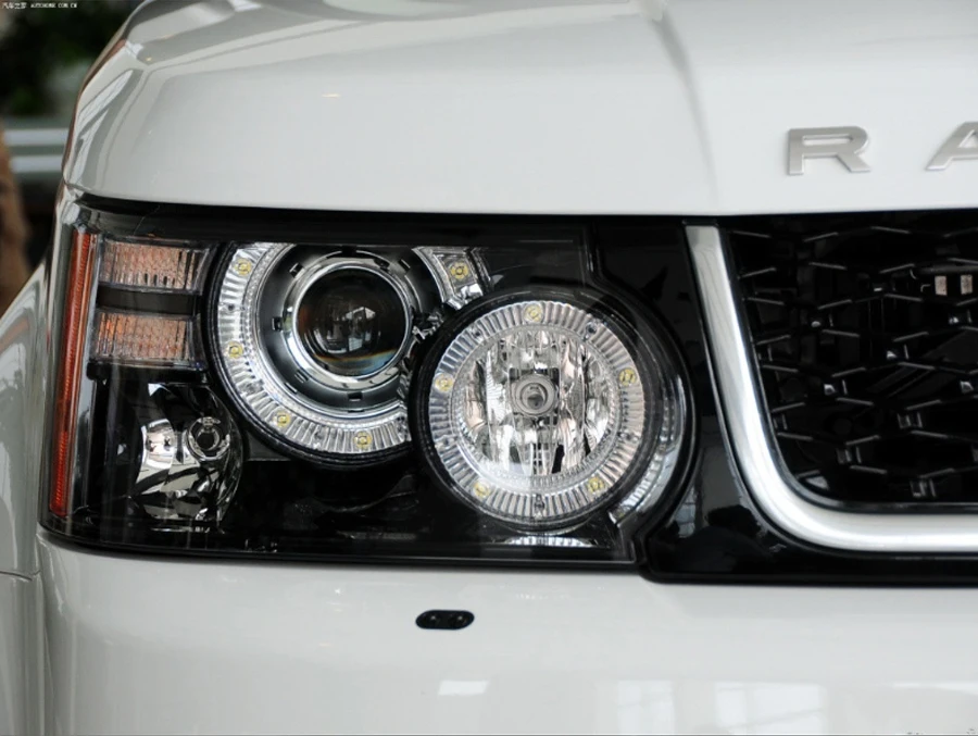 Для Range Rover Sport 2010-2013 корпус фары черный корпус абажур Черный абажур фара базовый объектив черный чехол автомобильный капот