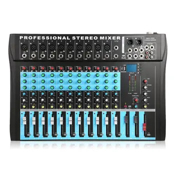 

CT12 10 Mono & 2 Stereo Input 12 Channel Professional USB Mixer Console High & Middle & Low 3-bands Vocal Effect Processor