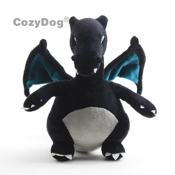 

23cm New Black Mega Charizard X Y Plush Toys Charizard Plush Stuffed Doll Gift for Children Baby