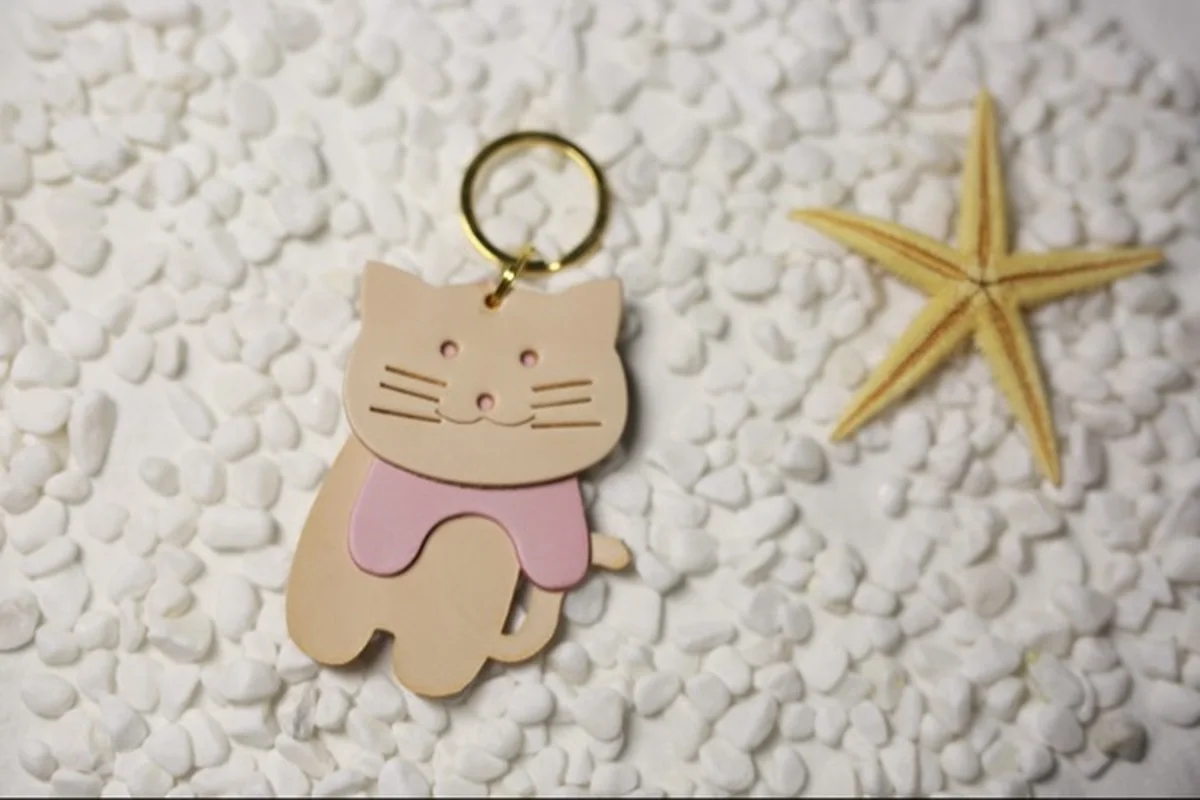 Cat Японское стальное лезвие деревянный брелок животное кулон кожа Ремесло Удар ручной инструмент нож прессформы Швейные аксессуары - Цвет: Cat
