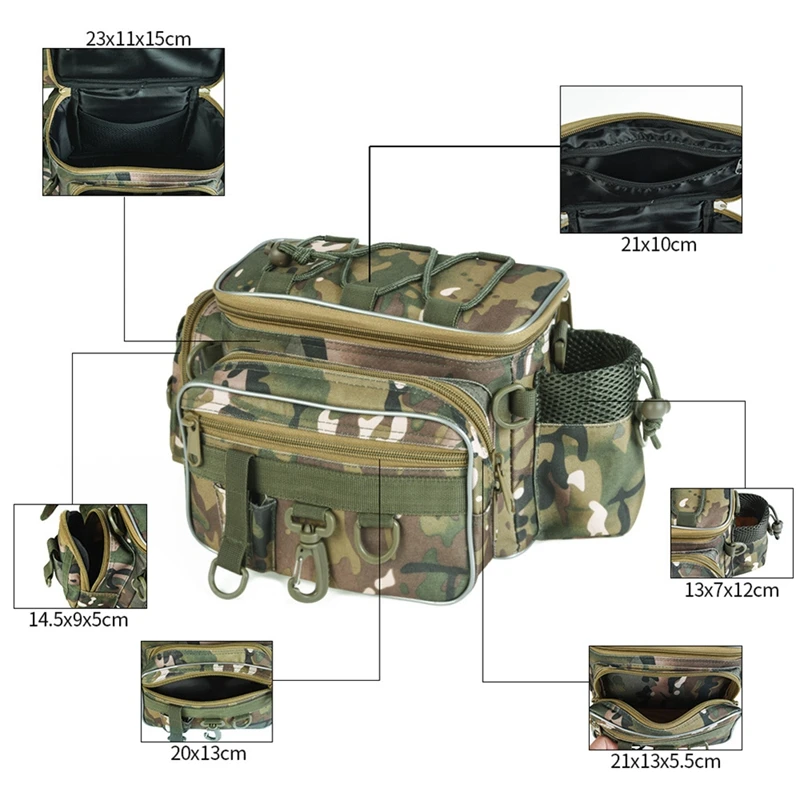  Multi-Purpose Fishing Bag Outdoor Tool Bag Shoulder Bag Waist Bag - 4000110492579