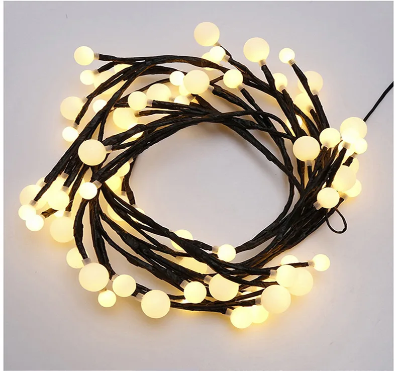 2 5 м 72Led ротанговый шар Светодиодная гирлянда праздничный Сказочный свет теплый