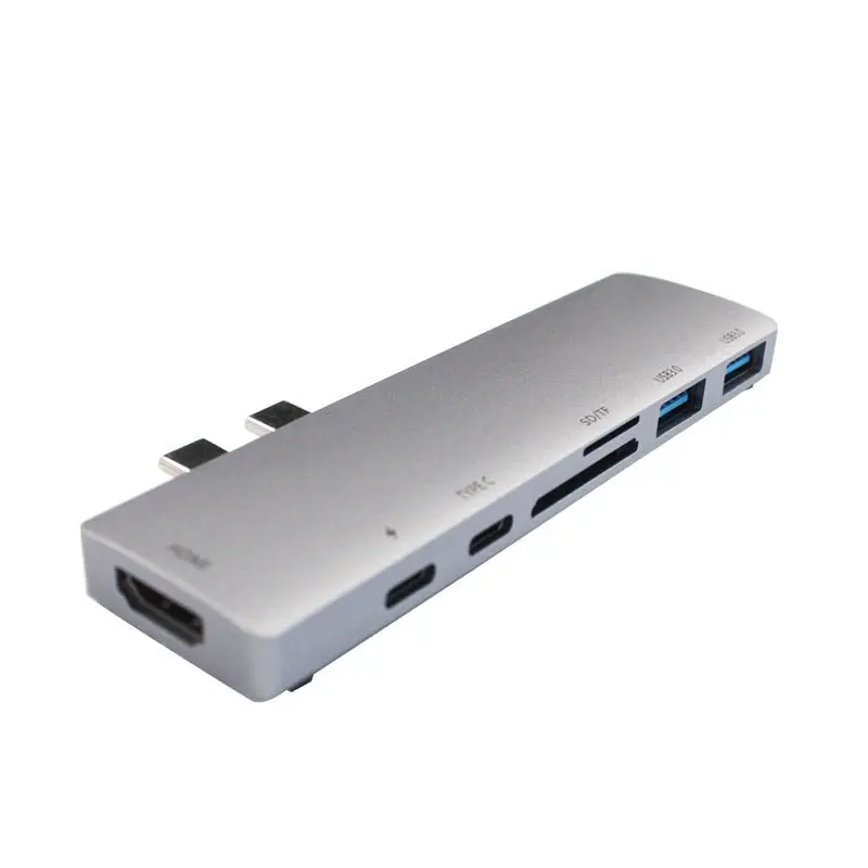 USB 3,1 type-C концентратор для USB3.0* 2 устройство для чтения карт SD TF 4K HDMI PD Зарядка для Macbook Pro/Air /