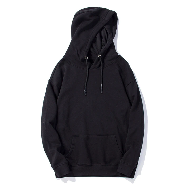 Осень-зима Для женщин толстовки однотонная Цвет Повседневное Толстовка со Размеры d Harajuku больших размеров с капюшоном уличная черный Для женщин одежда, комплект одежды