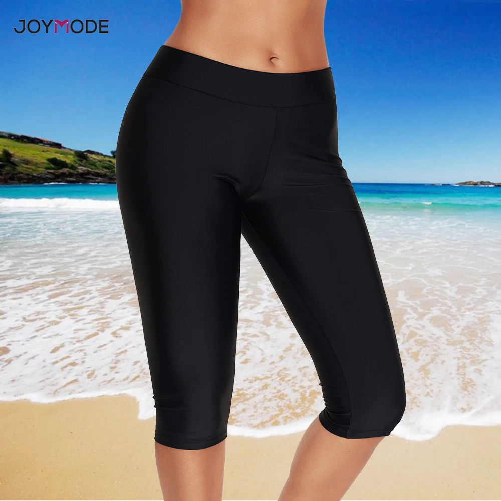 JOYMODE Women Swimwear Bottoms Black Swim Pants Capris Cropped Pants Fitness Swim Trunks Surf Sport Shorts Slim Leggings Tights JOYMODE Women Swimwear Bottoms Black Swim Pants Capris Cropped Pants Fitness Swim Trunks Surf Sport Shorts Slim Leggings Tights