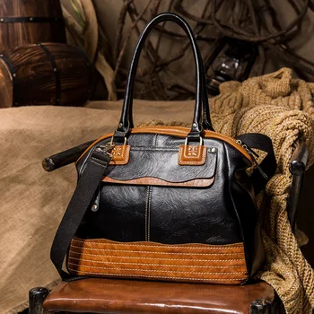 

2019 Popular Block color Fashion Design Women Handbag Big Beautiful Bag Casual Thick PU Leather Women Briefcase