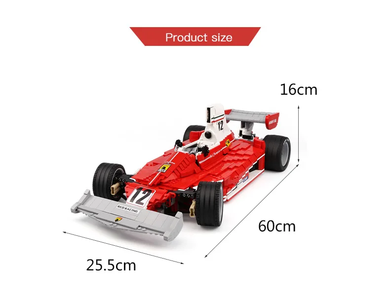 DHL 03023 техника автомобиль игрушки Красный F1 хром, Ванадий сборки автомобиля модели наборы строительные блоки кирпичи детские игрушки рождественские подарки