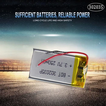 

1pcs 3.7V 150mAh 302035 032035 PLIB polymer lithium ion Li-ion battery for blue tooth,GPS,mp3,mp4,toy,speaker