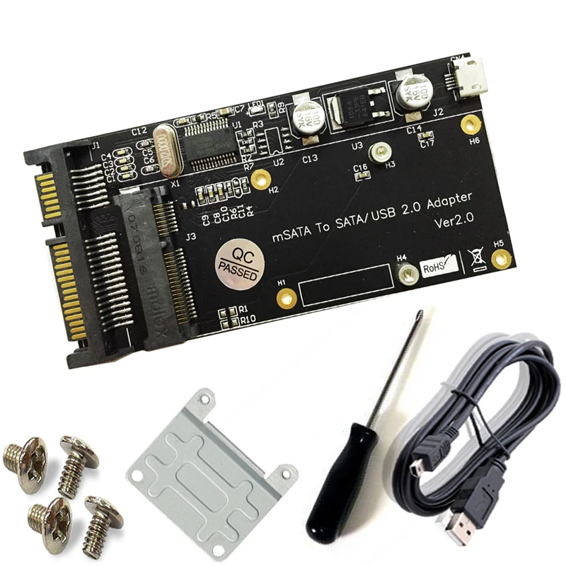 Raiser Card mSATA SSD на USB SATA адаптер mSATA SSD на 2," SATA драйвер платы конвертер карты для Mini SATA SSD для Windows10/8/7