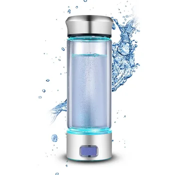 

300Ml Hydrogen-Rich Cups,Glass Hydrogen Generator Water Bottle SPE PEM Technology Water Ionizer