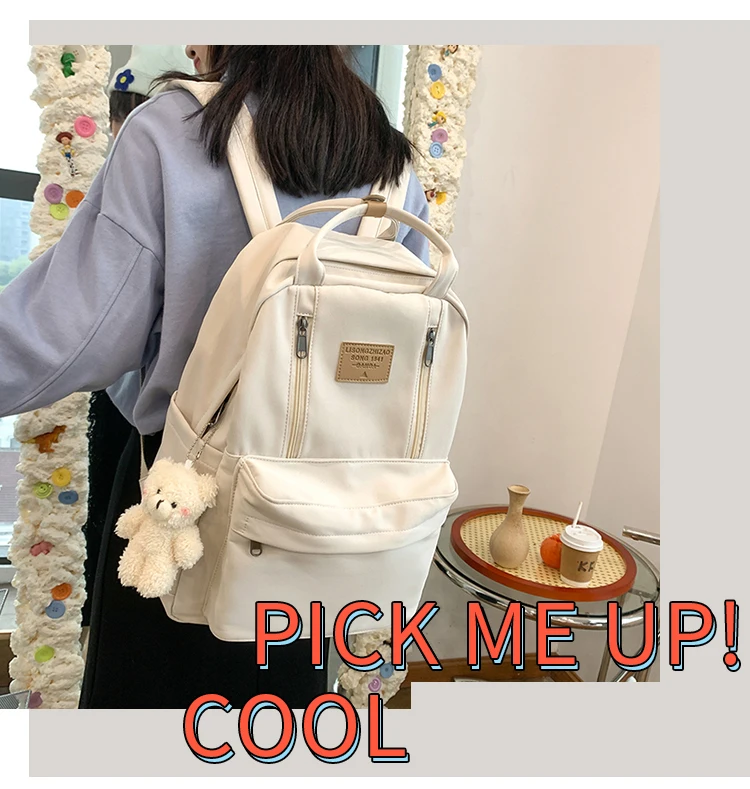 NEW Backpack Double Zipper Women Waterproof Korean Style cheap Schoolbag Female College Student Laptop backpack Women's backpack