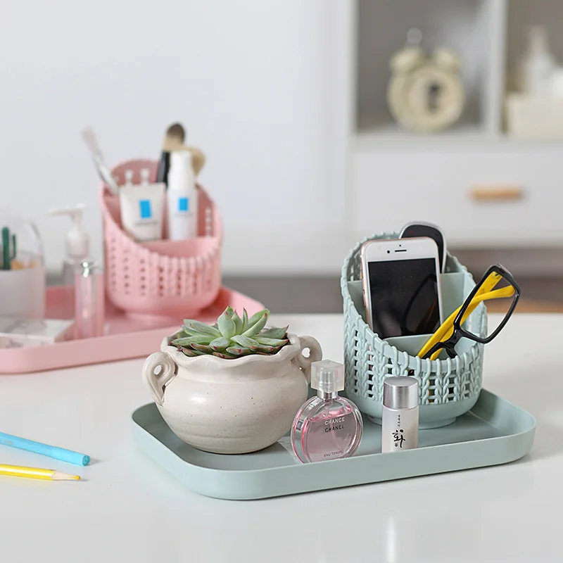 New Creative Desktop Storage Box Office School Small Storage Basket Table Organizer Stationery Storage Pencil Vase Pen Container