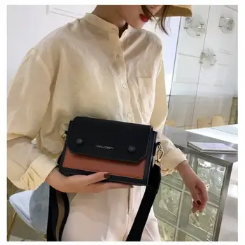 

Shoulder Bags for Women Fashion Patchwork Messenger Bag New Contrast Color Adjustable Shoulder Strap Crossbody Bag for Ladies