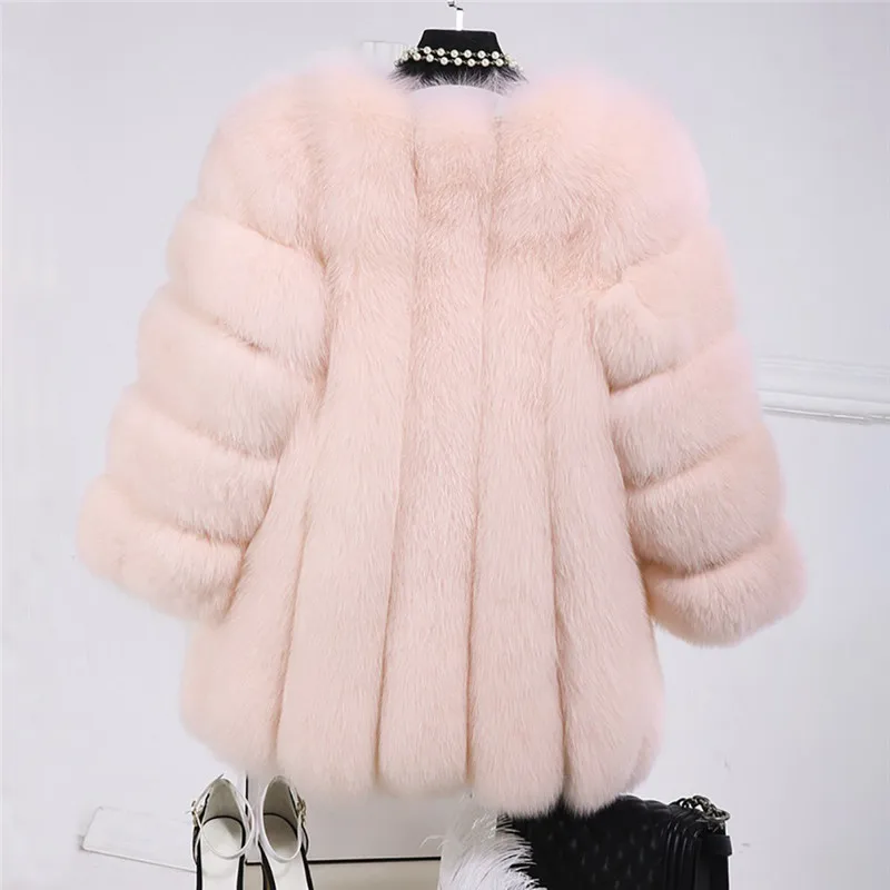 Женская Повседневная куртка размера плюс, короткое пальто из искусственного меха, теплая меховая куртка, верхняя одежда с длинным рукавом, осенне-зимнее Свободное пальто, верхняя одежда