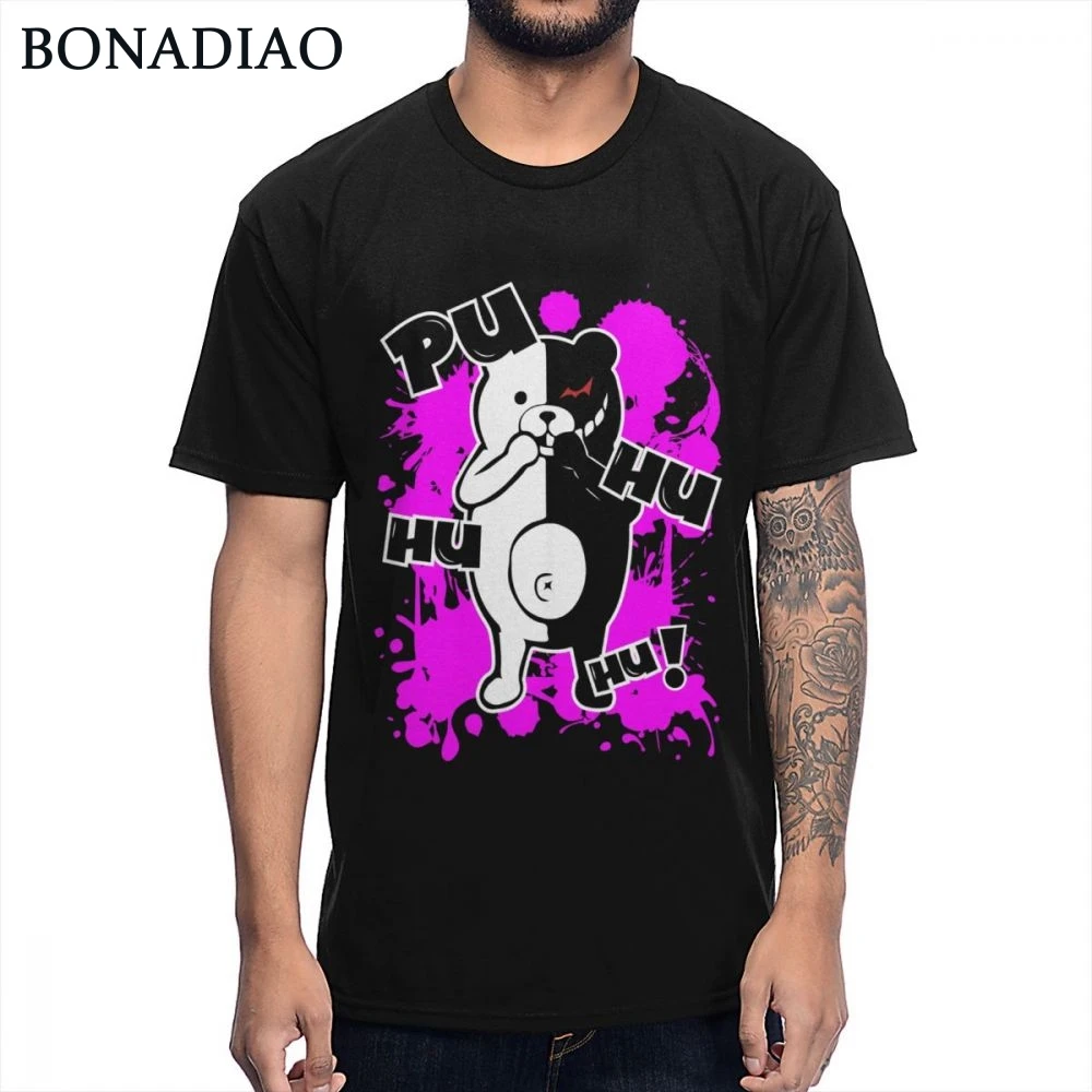 Мужская Новая Monobear Monokuma футболка данганронпа с круглым вырезом Удобная хлопковая уникальная la Camiseta