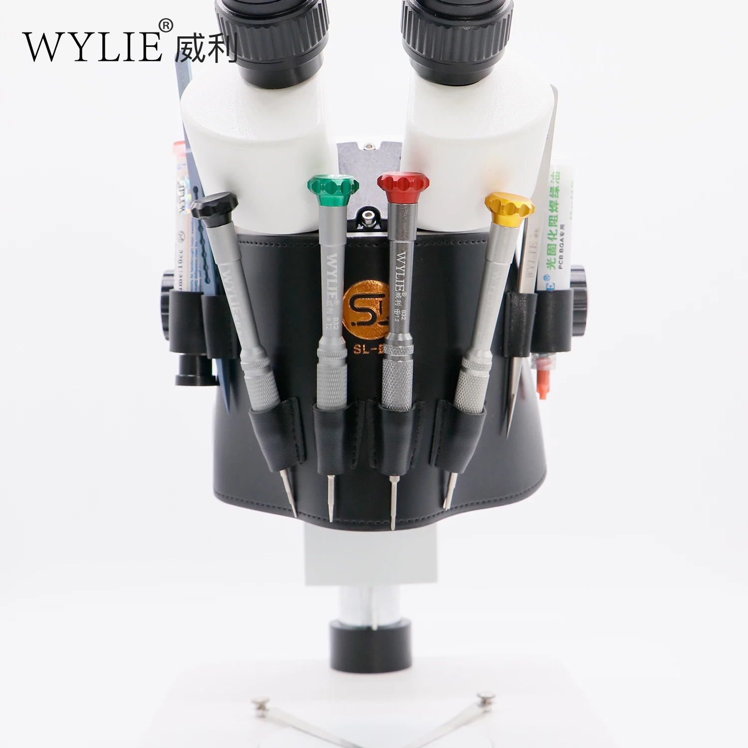 WYLIE Microscope Tool Storage Sleeve for Mobile Phone Repair Tools Storage Screwdriver Tweezers Clip Universal Storage Bag large tool chest