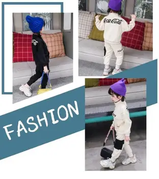 

Girls Alphabet Set 2020 Spring New Korean Baby Sports Two-piece Set