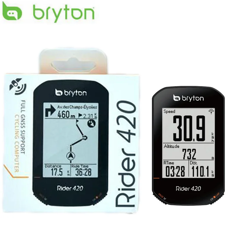 US $113.17 Bryton Rider 420 GPS Bicycle Computer Enabled Bike Computer With HR Candence mount Waterproof wireless speedometer Accessories