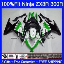 Инъекции для KAWASAKI NINJA ZX3R цвета: черный, зеленый, EX 300 ZX 300R 2013 10JK. 15 EX300 ZX-3R ZX300R 13, 14, 15, 16 лет обтекатель