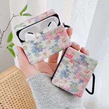 

Silicone Flowers Trunk Earphone Case For 2 Cases Soft Cute Charging Box for Case with Keychain