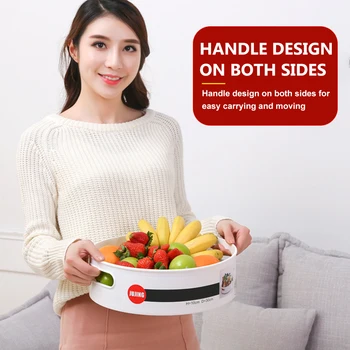 

Non-Slip Rotating Storage Tray Fruit Snack Dried Storage Plate Multifunctional Plastic Desktop Organizer For Kitchen Bathroom