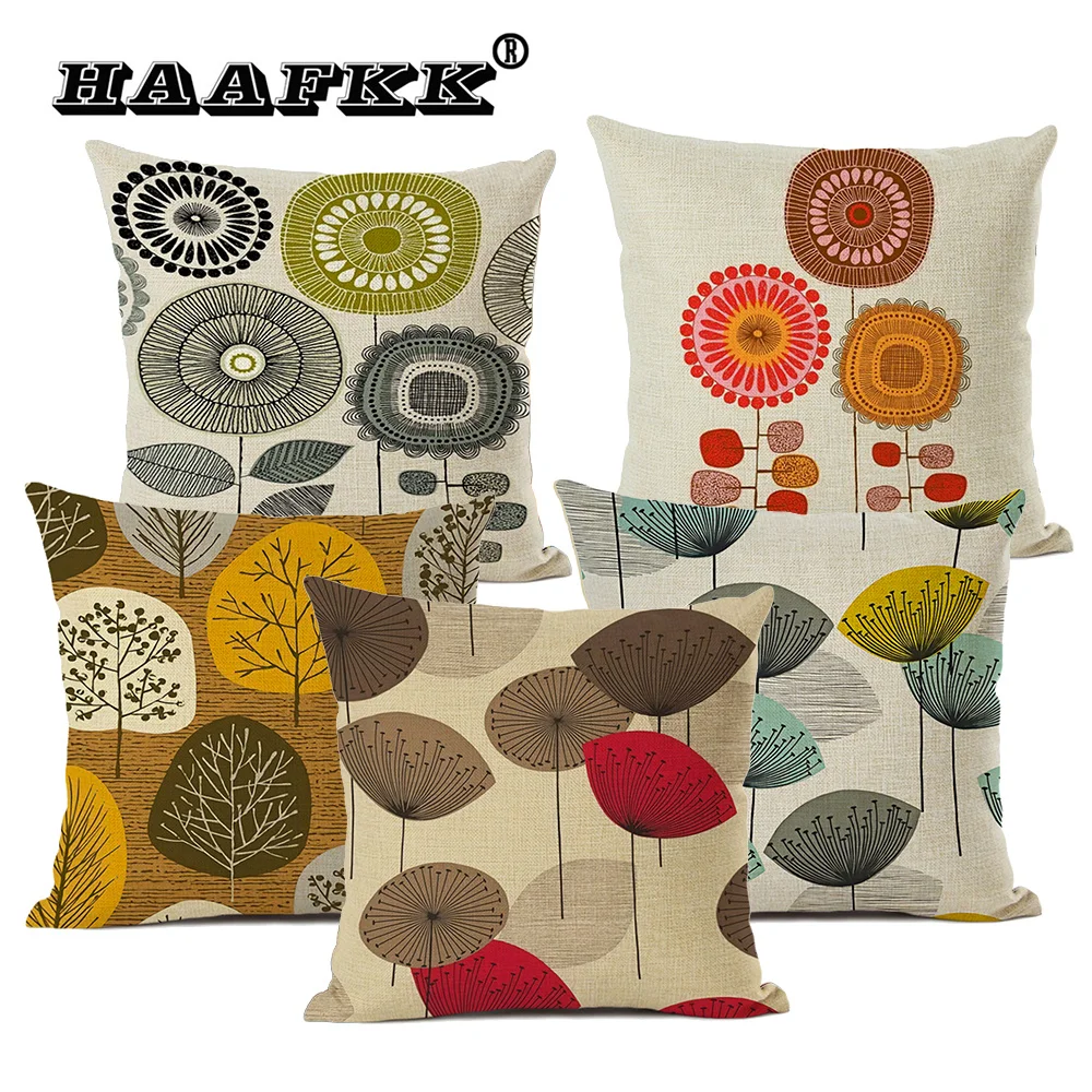 Теплые подушки в скандинавском стиле хлопковые с принтом дерева любви Cojines Almofada 45